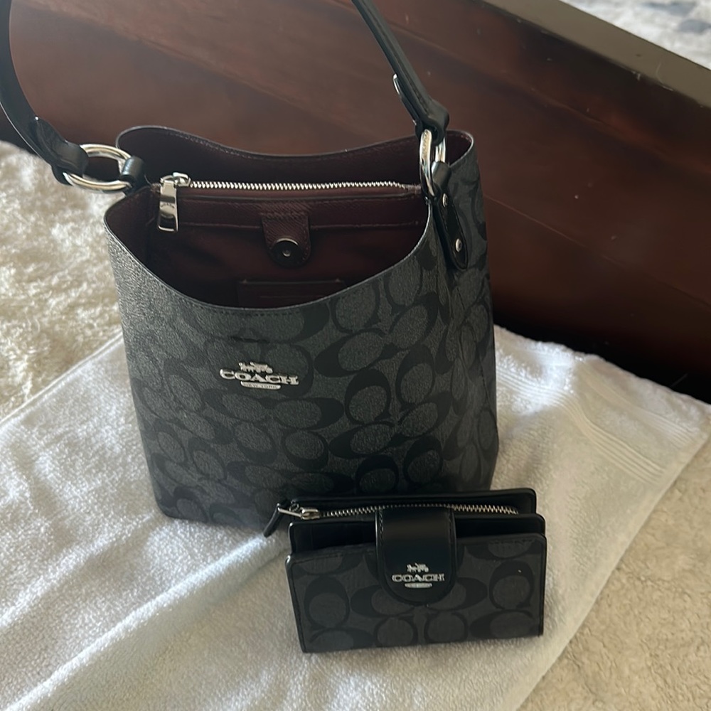 Coach bag and wallet
